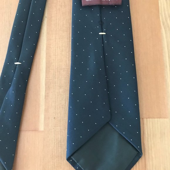 Oscar de la Renta Classic Royal Blue/White Large Polka Dot Tie - Picture 4 of 4